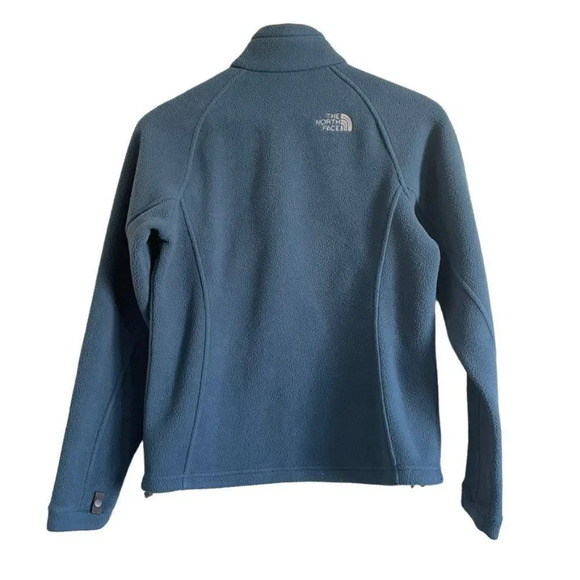 The North Face Teal Fleece Long Sleeve Full Zip Closure Jacket Women's Sz S - Picture 2 of 5